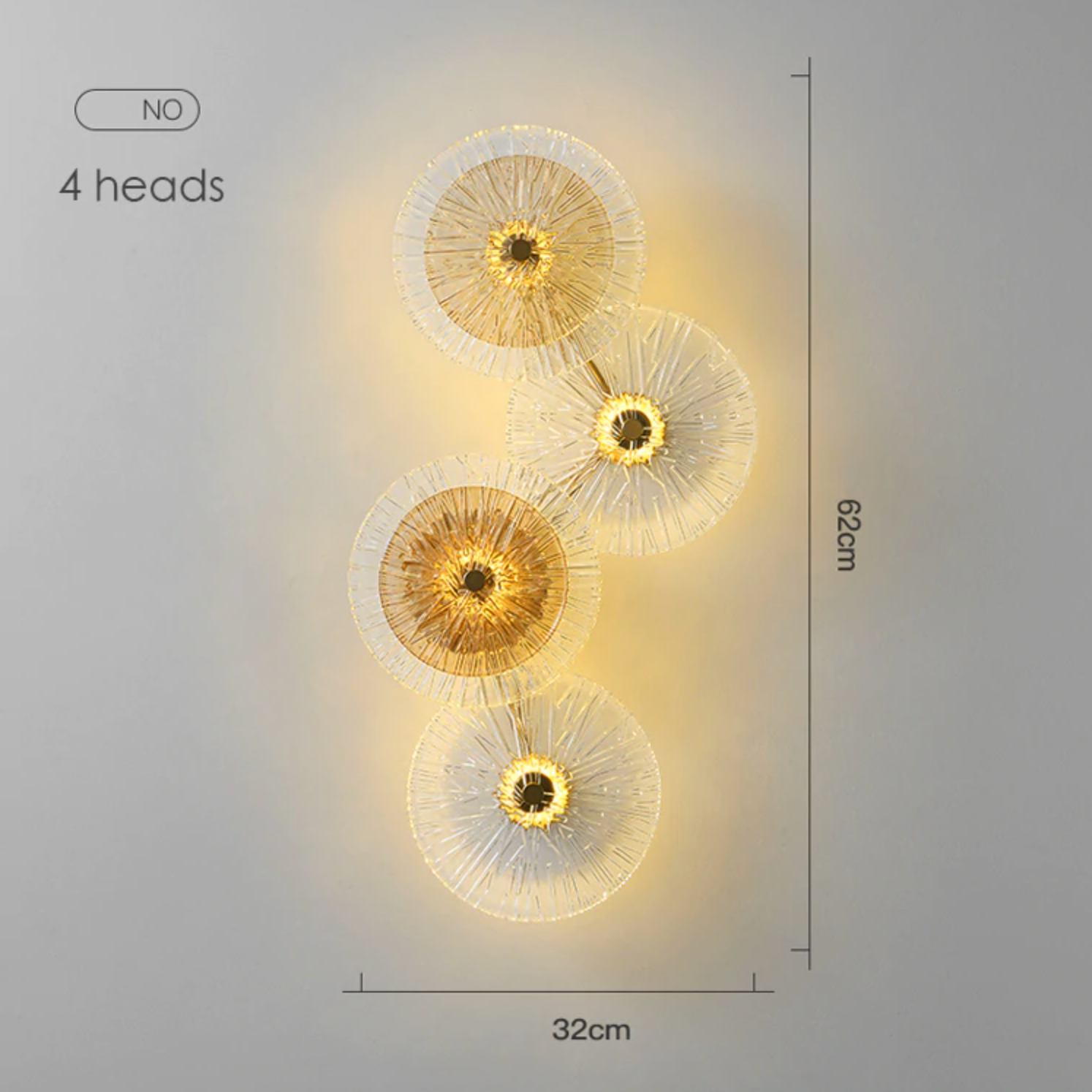 Bellaruse Modern Glass Plate Wall Lamp