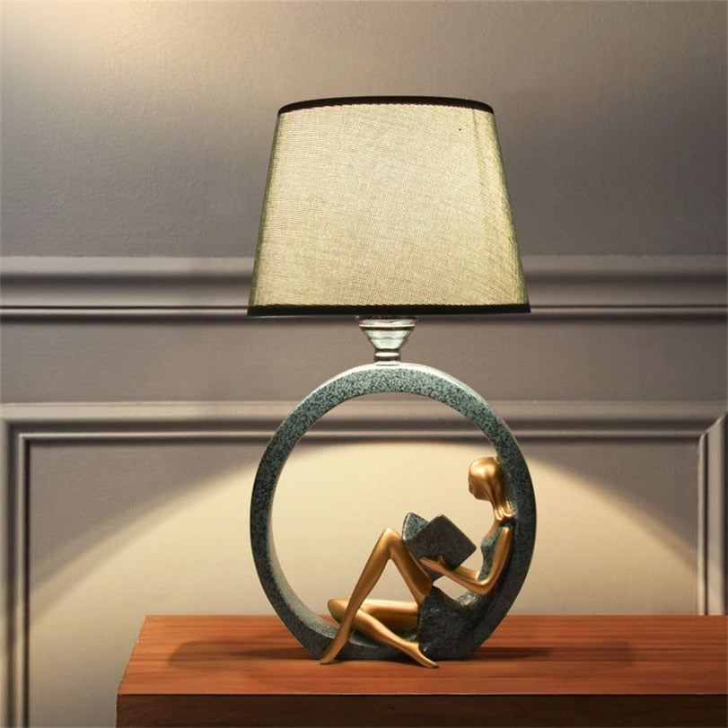 Reading Woman Bedside Lamp
