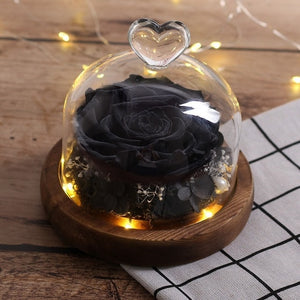 Delicate Crystal Rose Dome