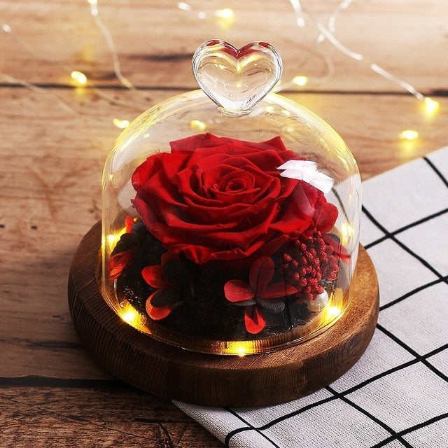 Delicate Crystal Rose Dome