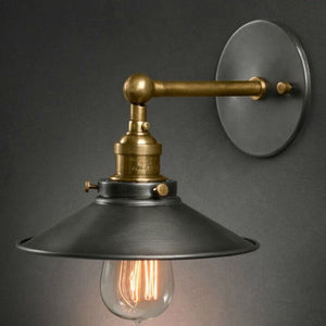 Modern Industrial Brass Wall Lamp