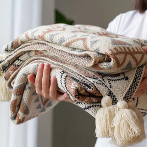Bohemian Knitted Blanket