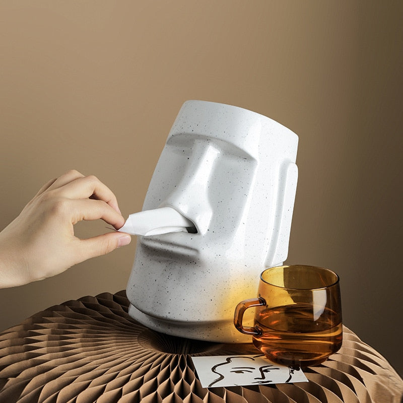 Moai Ceramic Tissue Dispenser