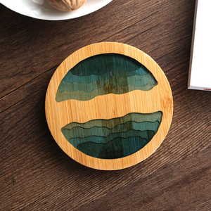 Lonely Island Bamboo Coaster Set
