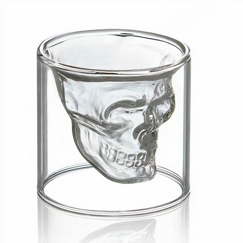 Cranio Double-Layered Skull-Head Crystal Mug