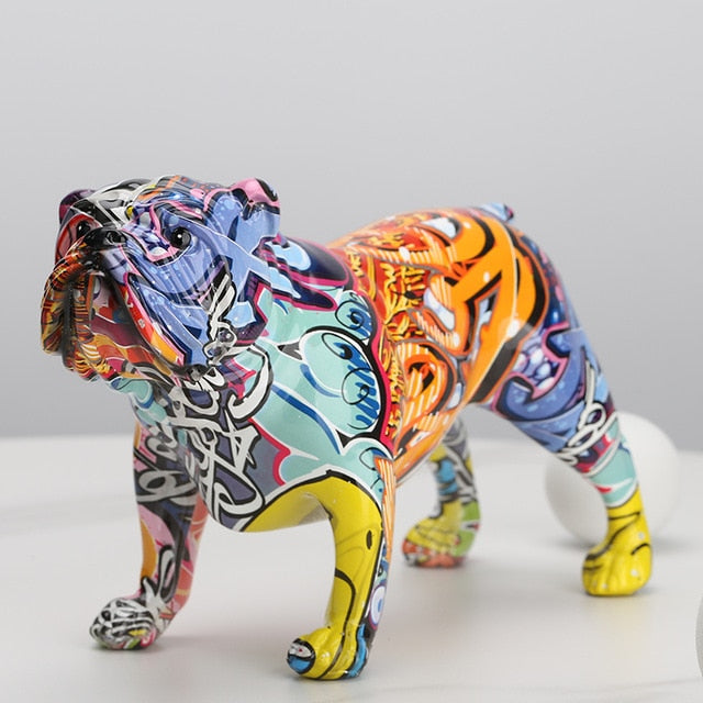 Vibrant Bulldog Figurine