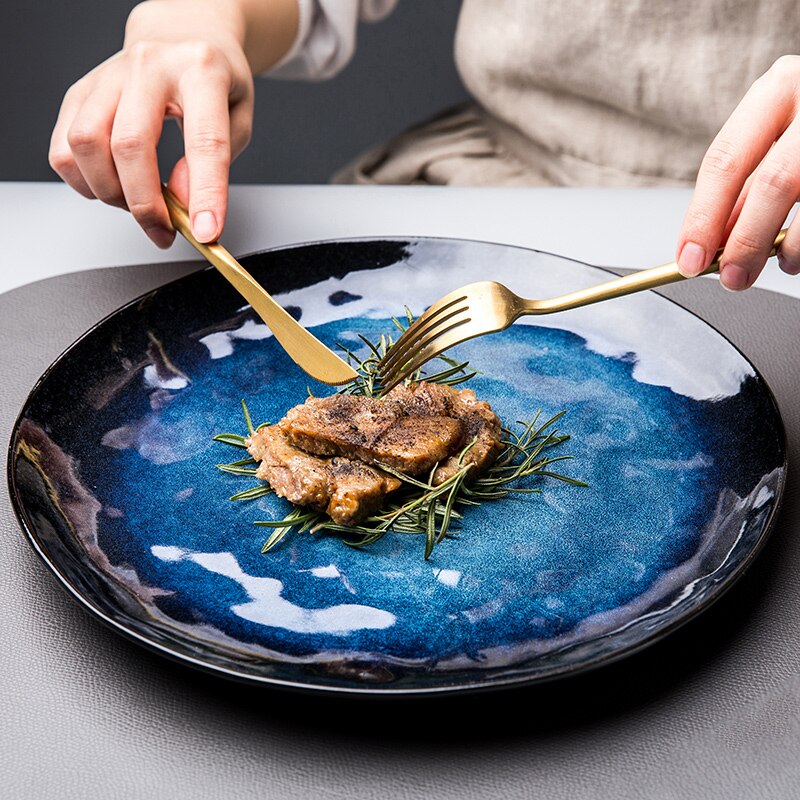 Blue Moon Ceramic Dinner Plate