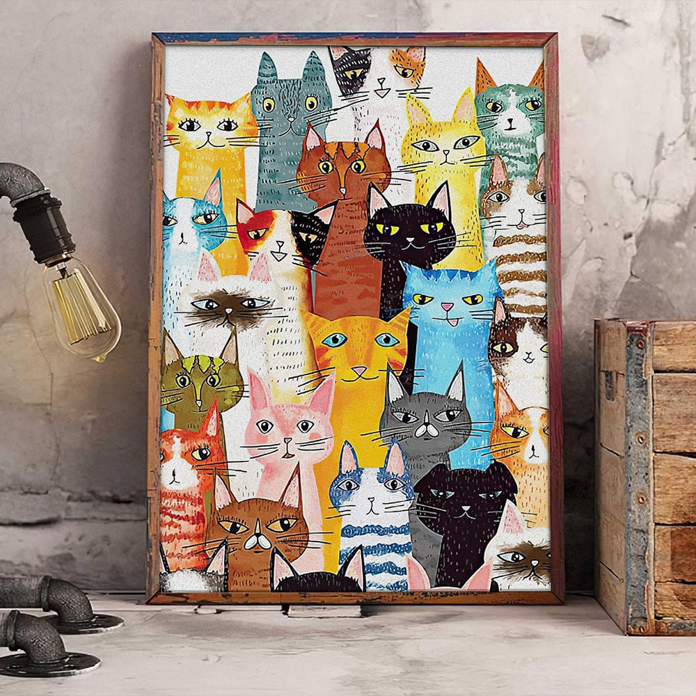 Funky Cats Canvas