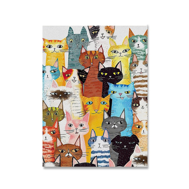 Funky Cats Canvas
