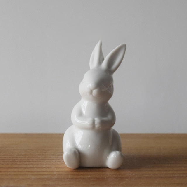 Cute Ceramic Rabbit Decor
